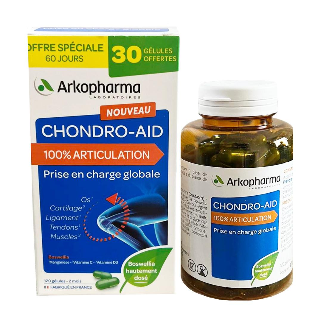 Hình ảnh của Viên uống hỗ trợ xương khớp Chondro-aids - Arkopharma, kích thích tái tạo mô sụn khớp